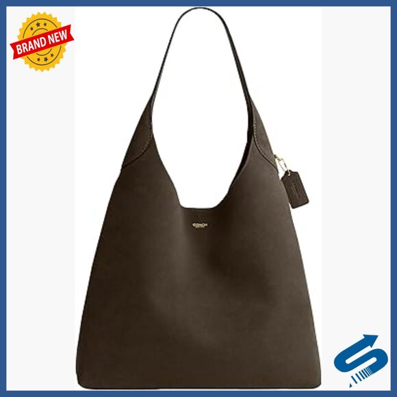 Handbags - Luxury Leather Shoulder Bag Fits 15" Laptop Hobo Style